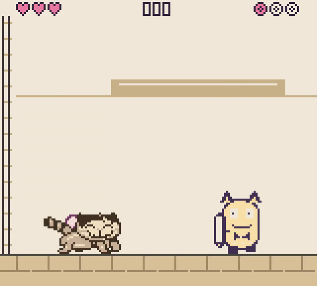 Recorded Head Goon encounter: Kittie on the left, Head Goon on the right